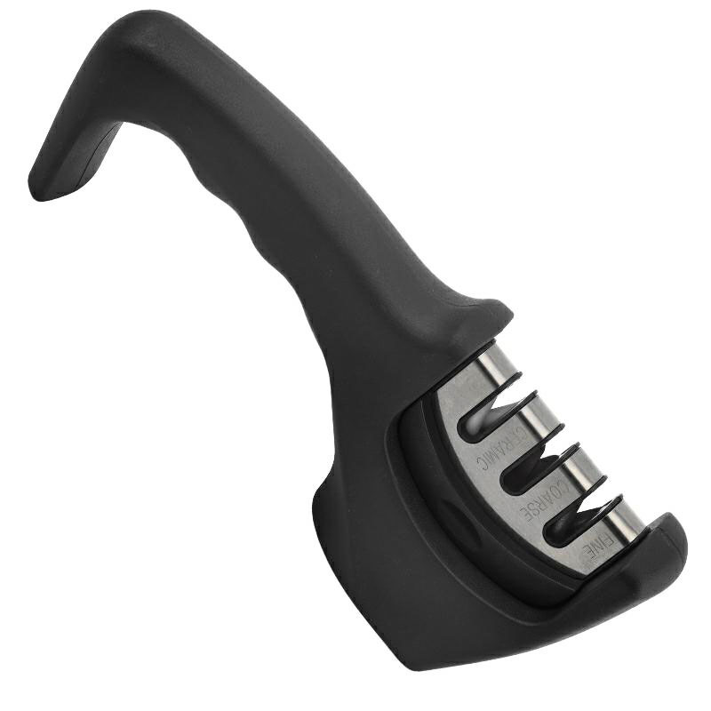 Ablinador de cuchillos puntual, afilador rápido de tres o cuatro etapas, afilador de diamante, afilador de cocina multifuncional, afilador de mano de piedra