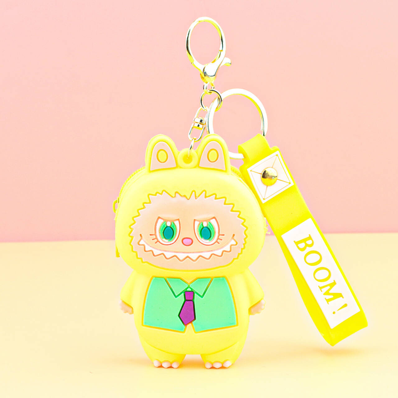 子供用ラブブ小銭入れシリコンプチギフトキーホルダーペンダントカードキャッチャーマシンプチギフトラブブ