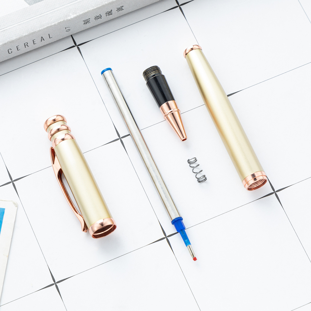 Nuevo pluma de firma de metal mayorista creativa de negocios de oficina pluma de bolas de agua imprimible logo publicitaria pluma de regalo