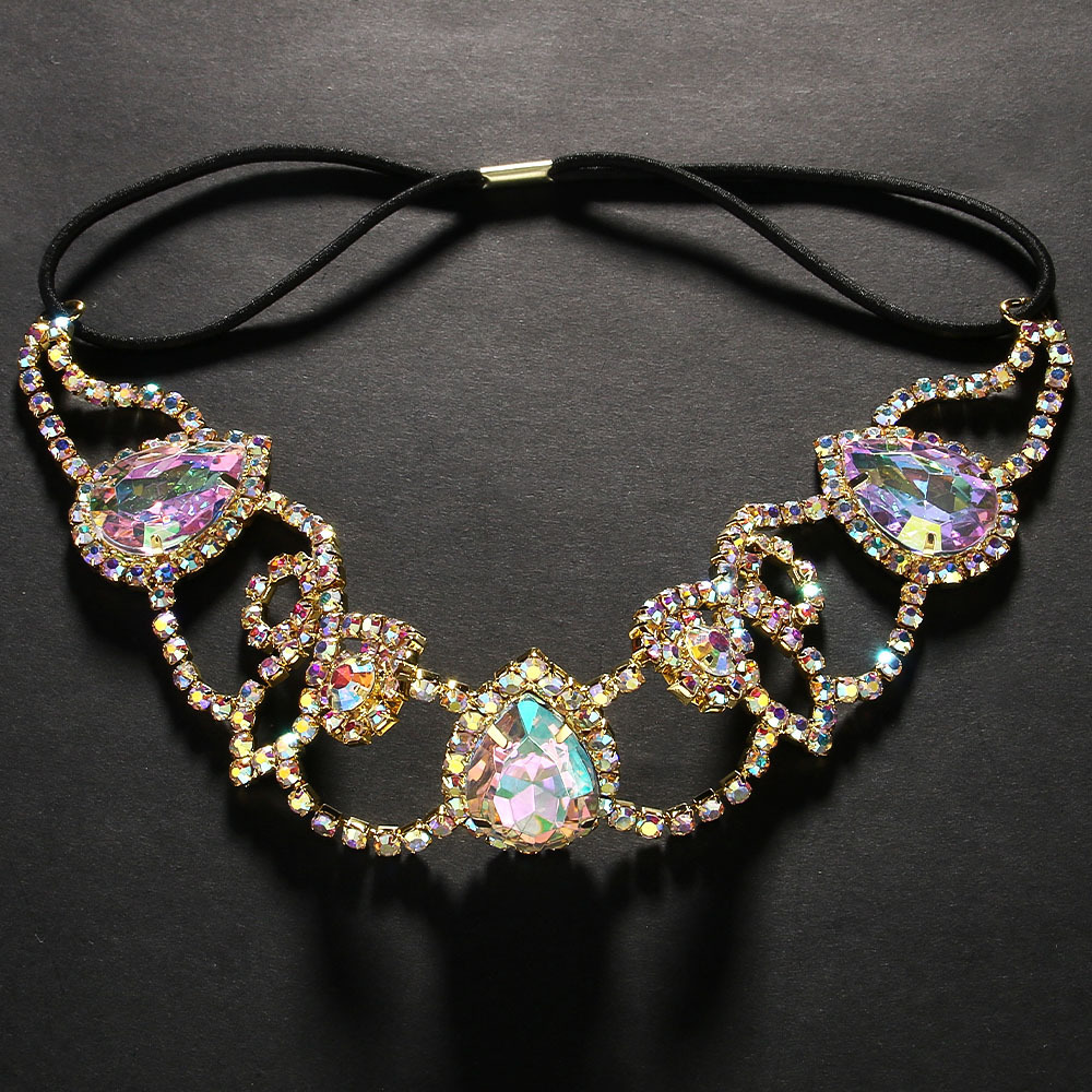 AliExpress Venta caliente gota de agua cadena de la pierna estilo bohemio color rhinestone fuerza elástica Dios pierna decoración Cuerpo cadena