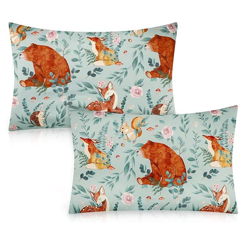 Algodón bebé impreso funda de almohada para niños y niñas Universal sobre sellado el comercio exterior Amazon