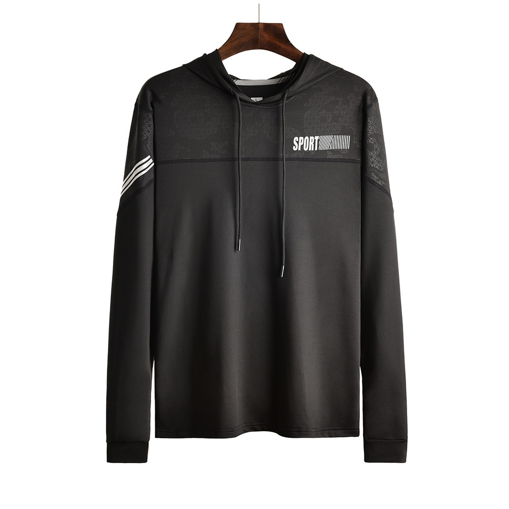 Sudadera con Capucha Deportiva de Manga Larga para Correr, Otoño e Invierno, Informal, Talla Grande, Ropa Deportiva para Hombre, Venta al por Mayor, Secado Rápido