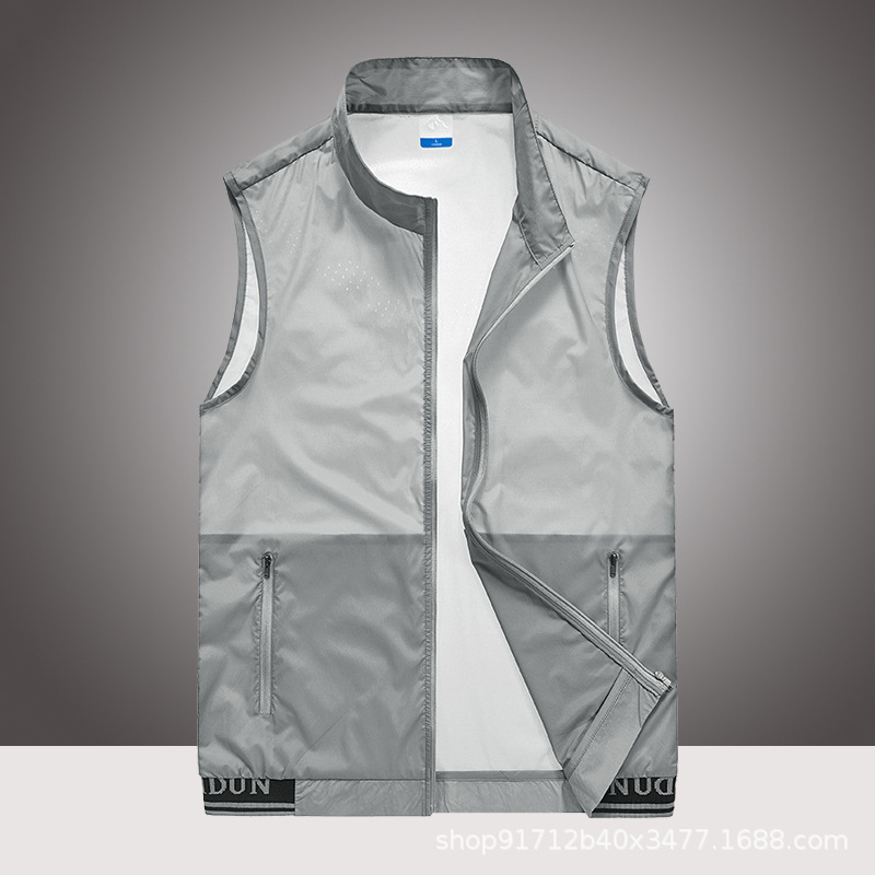 2023 New Summer Quick-Drying Thin Vest for Men Breathable Skin Clothing Mesh Vest Summer Outdoor Waistcoat for Men