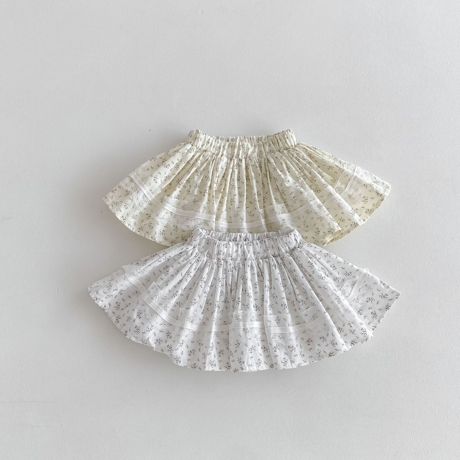 女童半身裙2024春夏新款韓版兒童女孩洋氣百搭田園碎花公主短裙