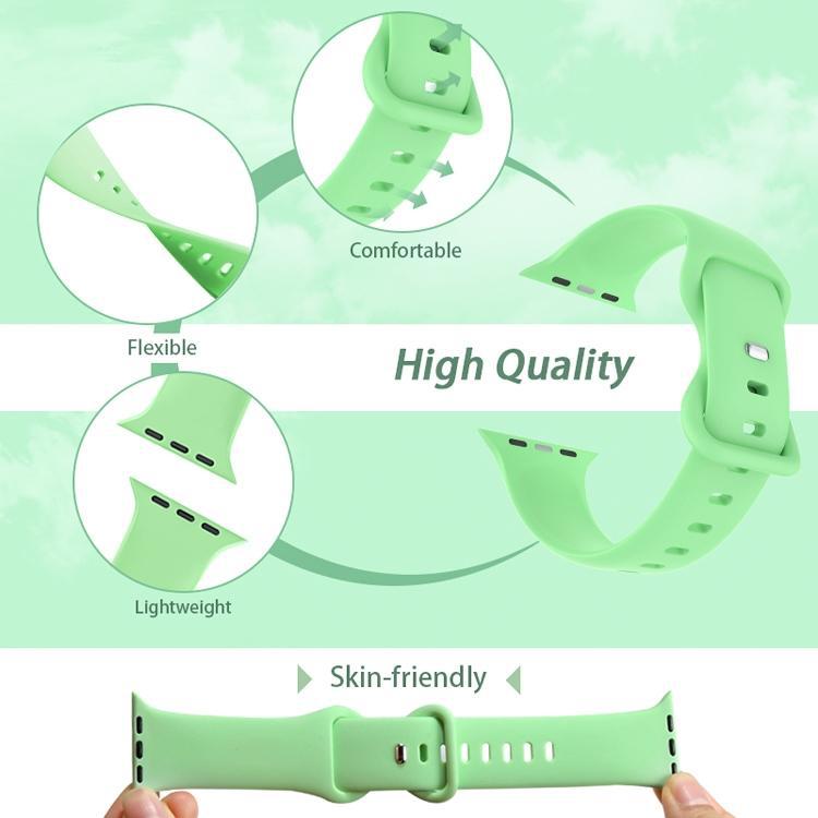 Aplicable a Apple Watch Butterfly Buckle Silicone Bracelet Un segundo 38 - 49mm multi-tamaño universal