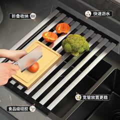 304ステンレス台所水槽排水棚池食器棚食器棚食器棚折り畳み可能伸縮排水かご