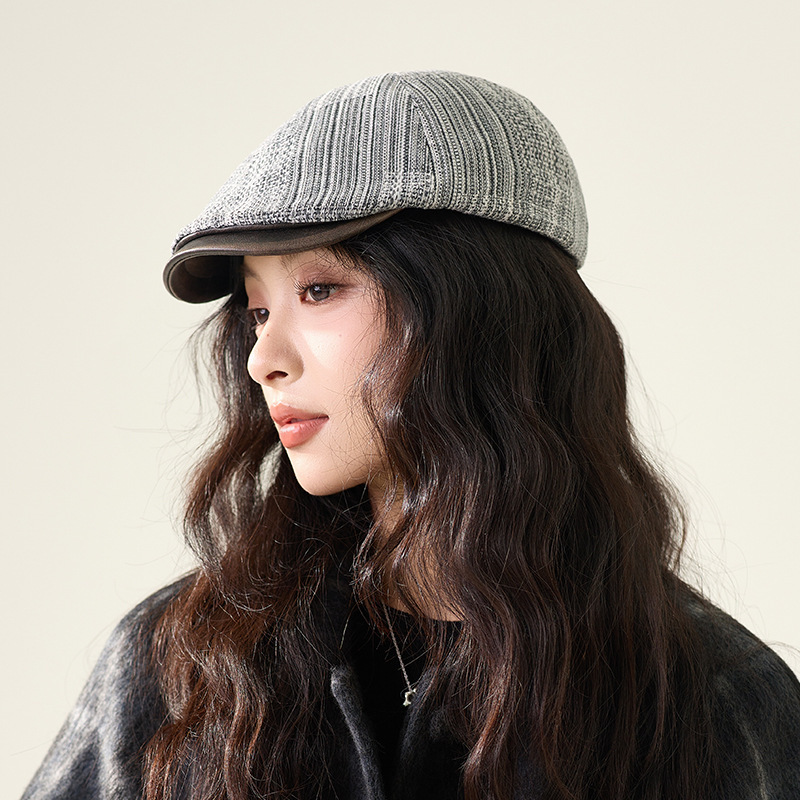 韩系文艺牛仔前进帽女早秋松弛感百搭鸭舌帽女生显脸小时尚贝雷帽|undefined