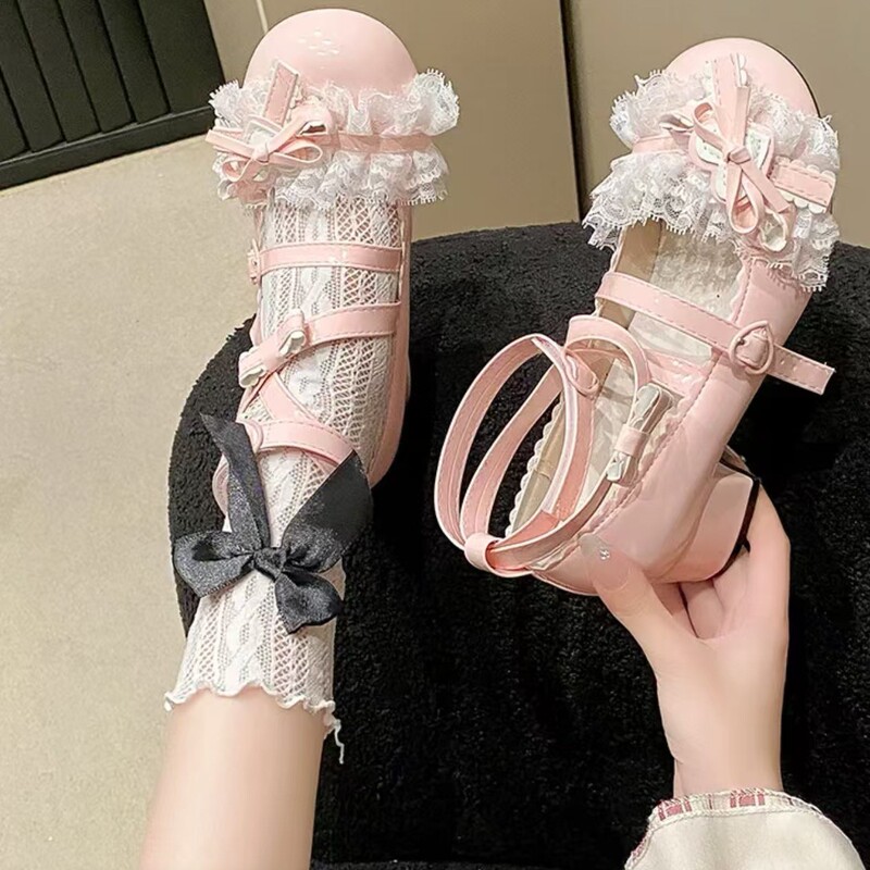 2025 New Style Palace-Style Sweet and Cute Lolita Shoes Mary Jane Small Leather Shoes for Girls and Princesses