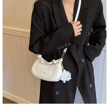 时尚包包百搭纯色打结手提包2026季新款韩版斜挎包女单肩花园包