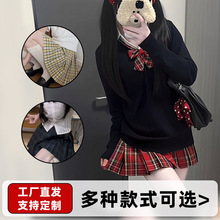 百褶裙女夏秋季短裙显瘦学院jk格裙女生百褶裙小红书网红同款制服