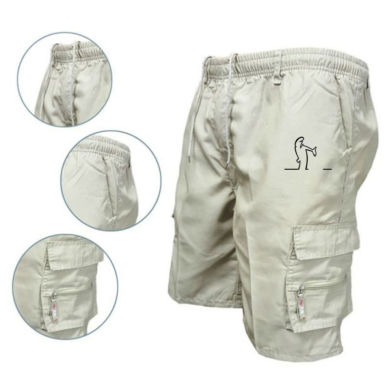 Cross-Border Amazon Wish Foreign Trade Best-Selling Personalized Printed Workwear Casual Shorts Factory Direct Sales Spot Delivery