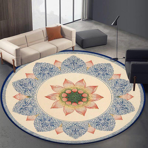 Ethnic style round carpet retro mandala floor mat bohemian bedroom carpet hanging basket mat wholesale