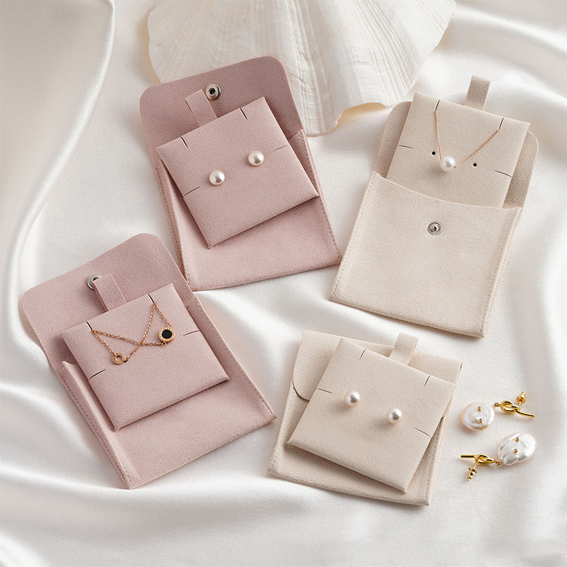 Microfiber Flip-Top Snap Jewelry Bag Travel Portable Jewelry Bag with Inner Card Necklace Earrings Dust-Proof Storage Bag Microfiber Flip-Top Snap Jewelry Bag Travel Portable Jewelry Bag with Inner Card Necklace Earrings Dust-Proof Storage Bag