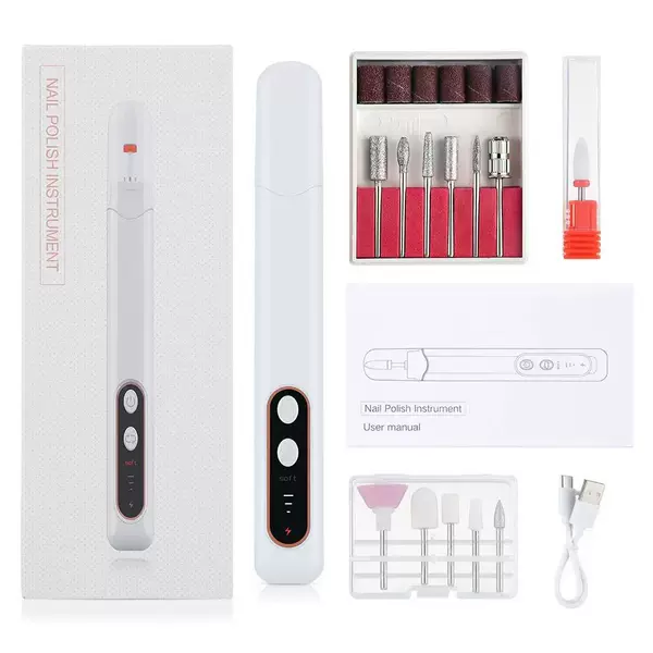 Nail Polisher, Electric Nail Remover, Pen-Style Portable Dead Skin Remover, Machine for Trimming Thick and Gray Nails