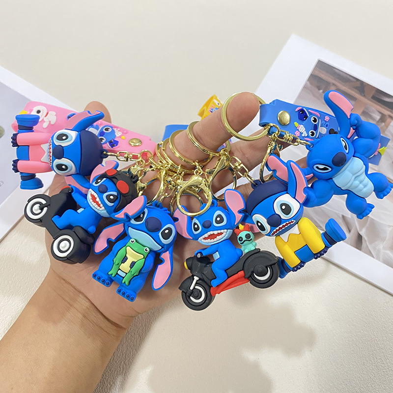 New Cross-Border Cartoon Stitch Keychain Backpack Pendant Keychain Trendy Toy Doll Gift Doll Machine Small Gift