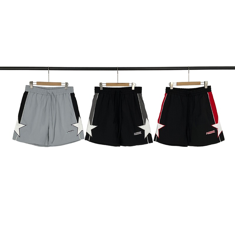 2026 Summer New Ami Patchwork Five-Pointed Star Letter Embroidery Casual Shorts Unisex Wholesale Dropshipping 2026 Summer New Ami Patchwork Five-Pointed Star Letter Embroidery Casual Shorts Unisex Wholesale Dropshipping