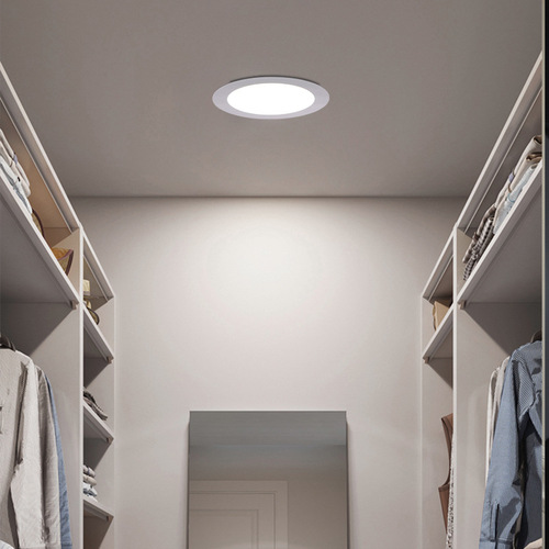 1cm ultra-thin tube light LED panel light hotel recessed ceiling light three-color ceiling lamp flat light