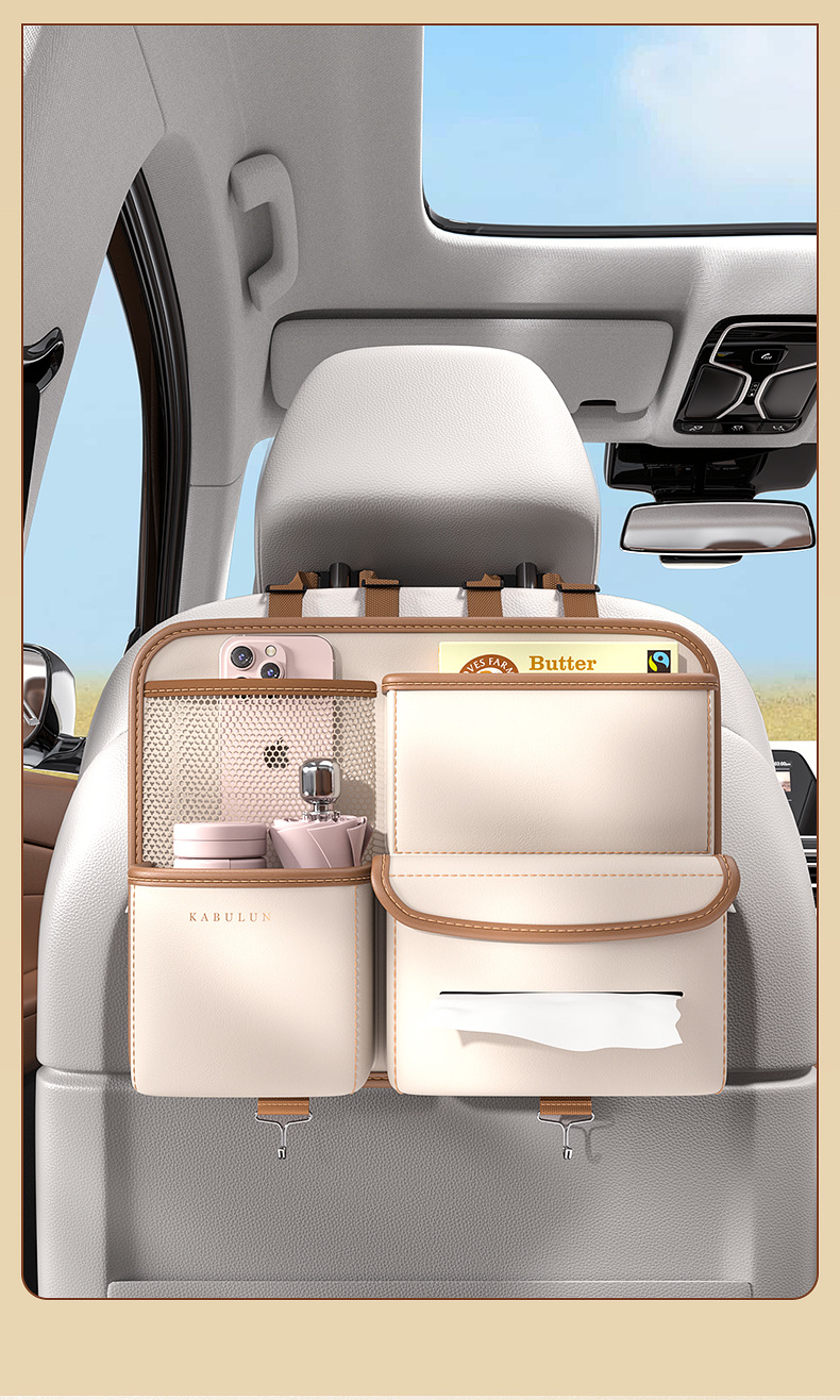 Car Seat Back Storage Bag Hanging Bag Multifunctional Storage Box Car Seat Back Storage Bag Car Interior Decoration Supplies