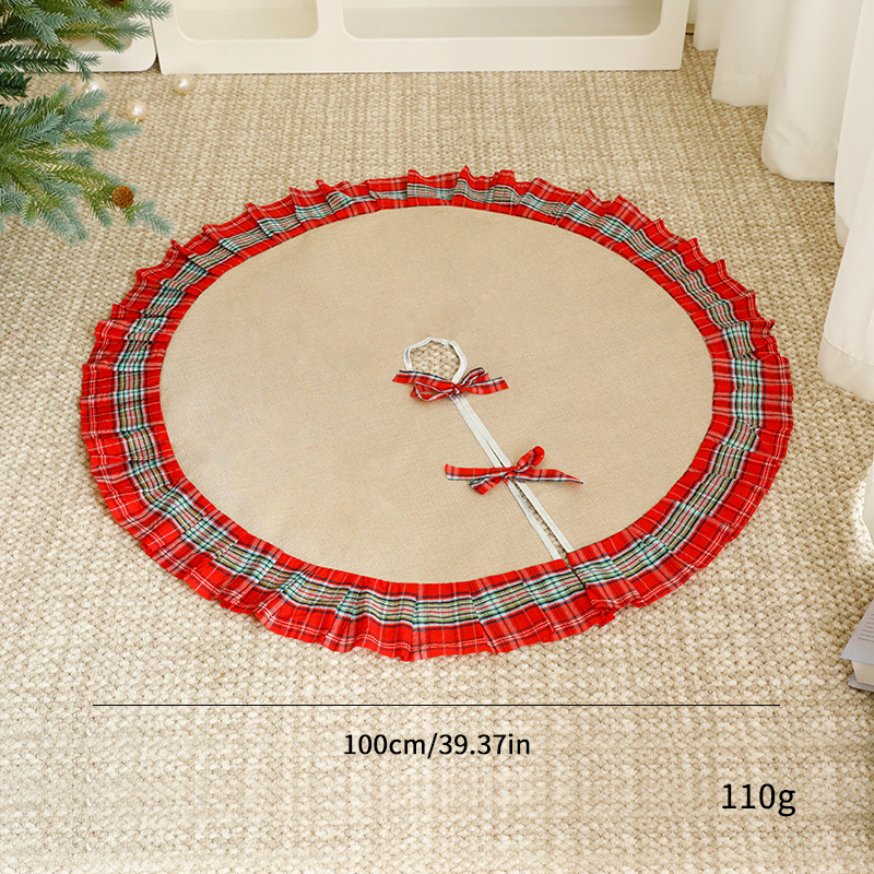 Nuevos adornos transfronterizos de gran falda de árbol de Navidad delantal de base de decoración de Navidad manta al por mayor