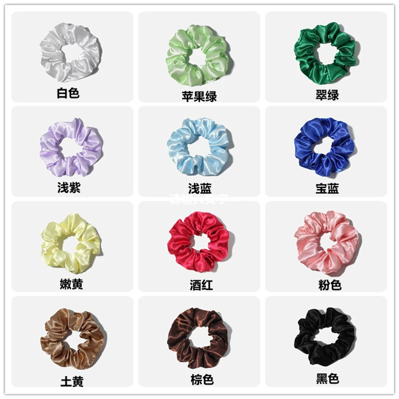 Европа и США трансграничное однотонное кольцо для волос с толстой кишкой Внешняя торговля цветной цветок корейская веревка для волос аксессуары для волос завязка головы резинкой оптом