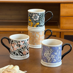レトロマグセラミックウォーターカップ花柄大容量ウォーターカップ家庭用ウォーターカップパーソナライズされたお土産カップ