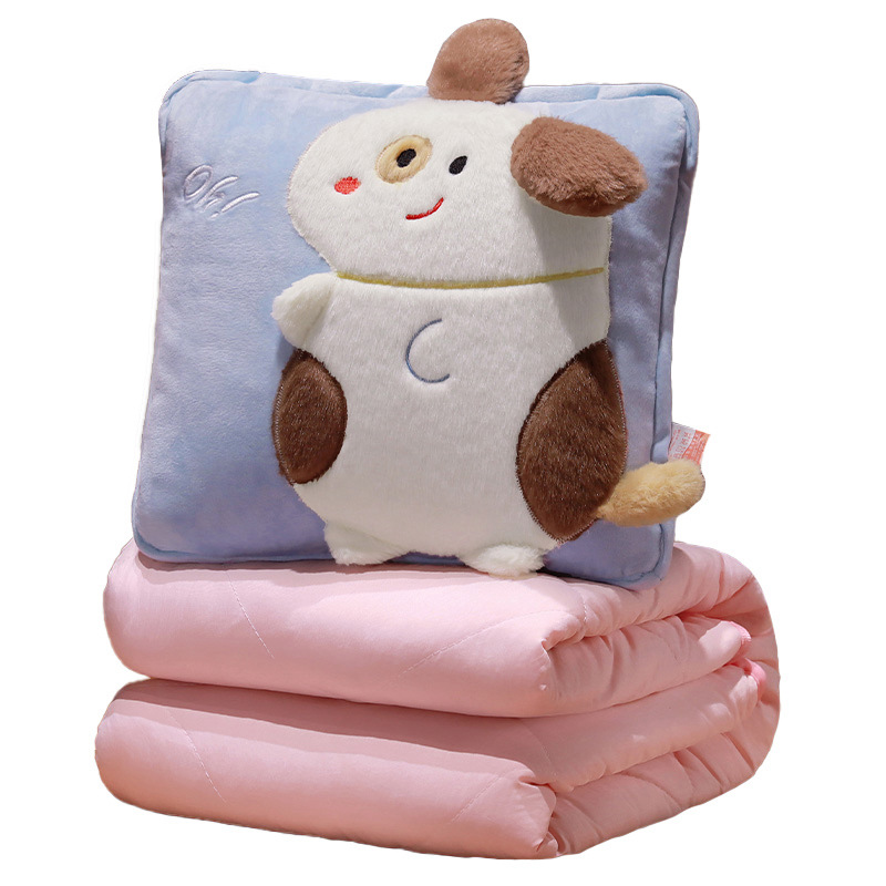 Dual-purpose colcha almohada pequeña manta de oficina siesta de aire acondicionado plegable coche cojín de coche