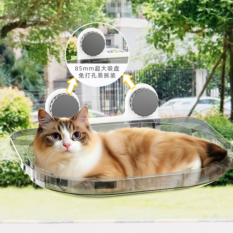 Homera para gatos Ventosa de ventana Nido para gatos Four Seasons Gato Universal Gato Sol Cama colgante Cesta colgante de vidrio Productos para camas para gatos