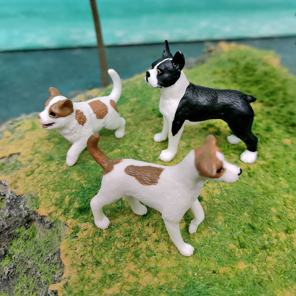 Simulación cognitiva de los niños modelo de perro mascota Labrador Shiba Inu samoye Schnauzer perro Lobo decoración juguete