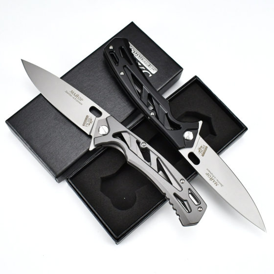 Hokc Russian High-Quality Self-Defense Foldableing Knife Tactical Knife Camping Style Knife Portable Flap Pocket Pants Knife Bearing Quick Opening