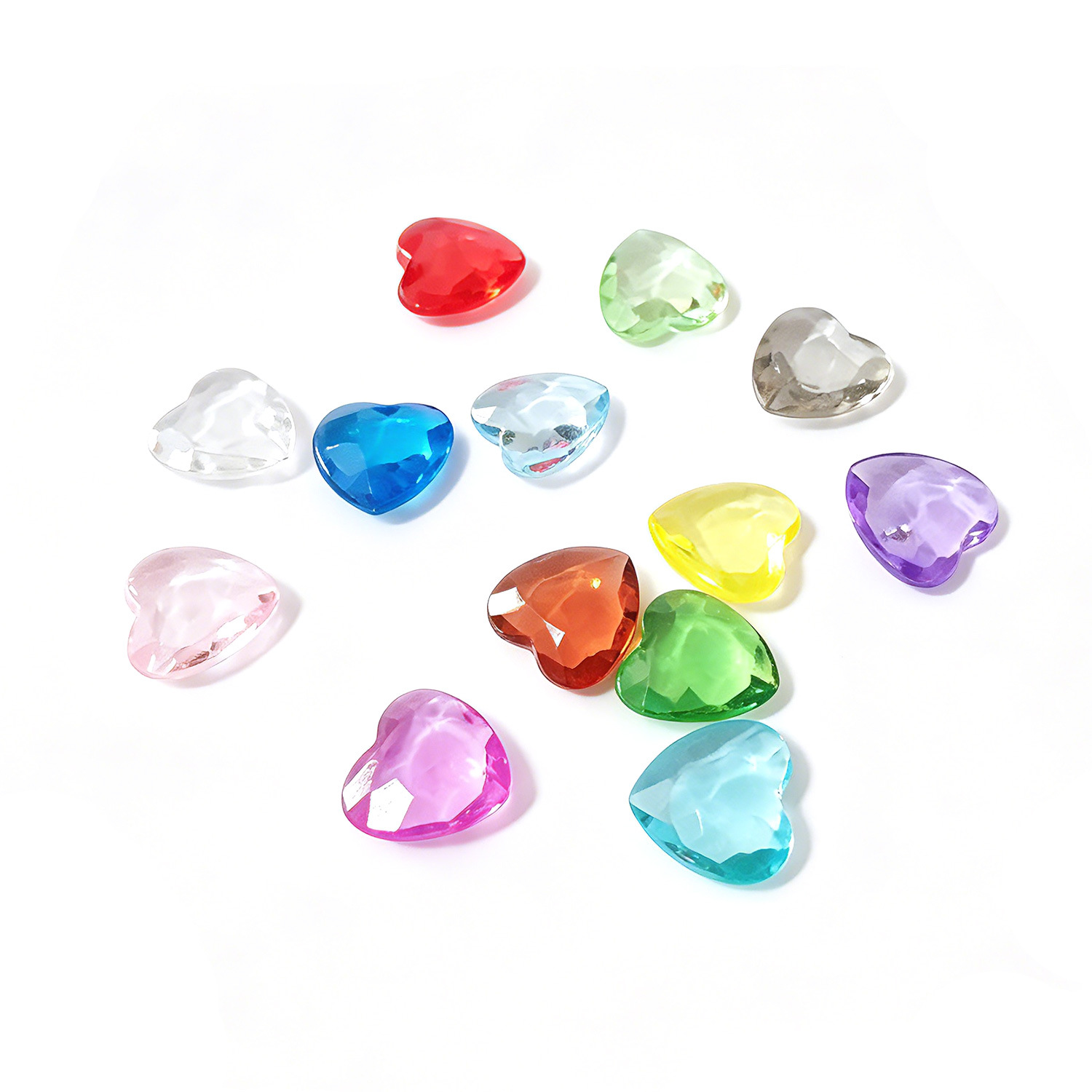 Cristales de Estrás en Forma de Corazón Coloridos Populares en Amazon para Decoración de Bodas, Materiales de Acrílico para Manualidades image 4