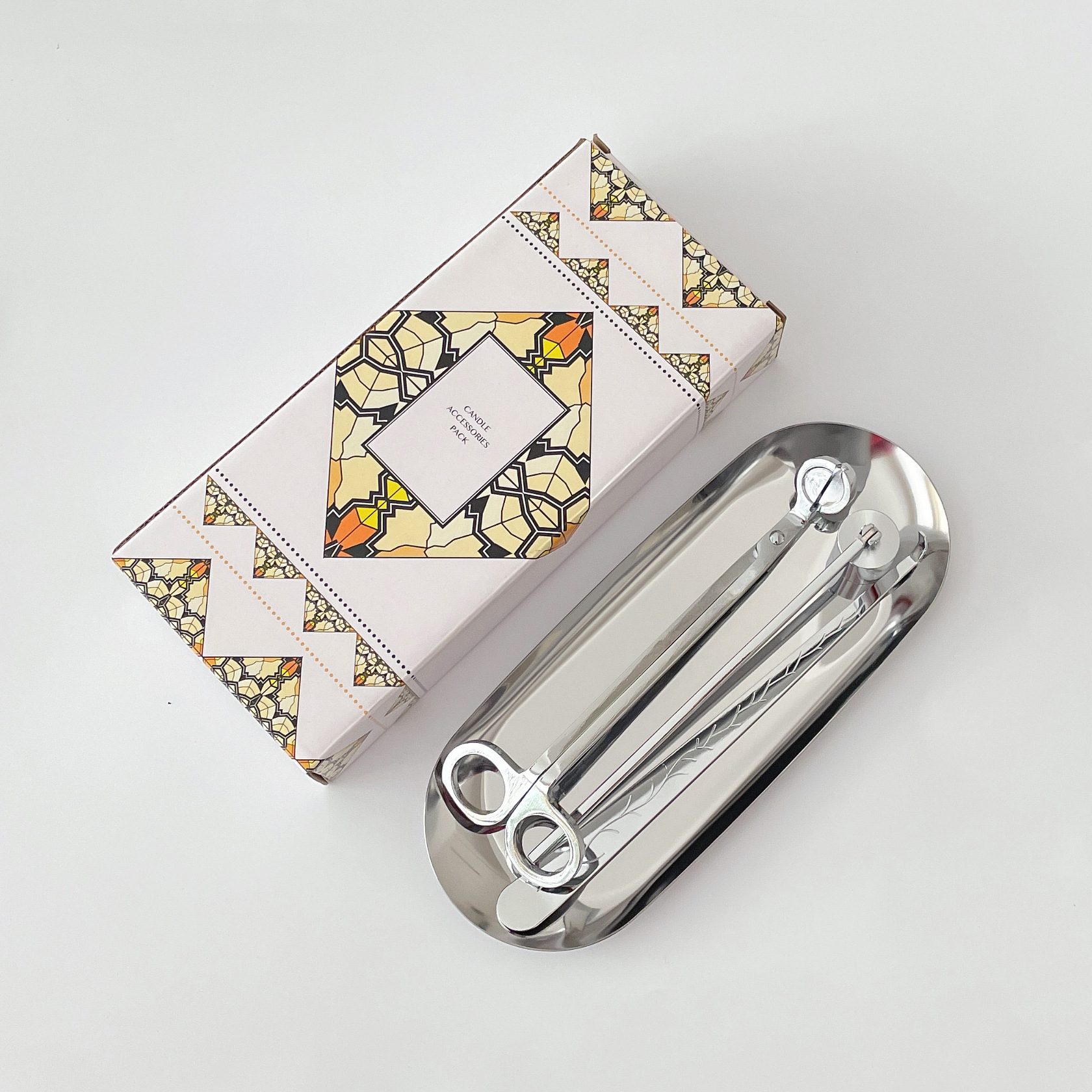 Conjunto de herramientas para velas de aromaterapia - Diseño moderno simple, incluye cortador de vela de acero inoxidable, extintor de vela y encendedor, venta al por mayor