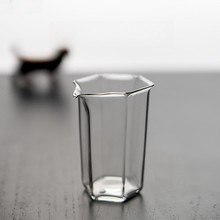手工日式高硼硅玻璃六角高公杯耐热公道杯功夫茶具大号分茶器海分
