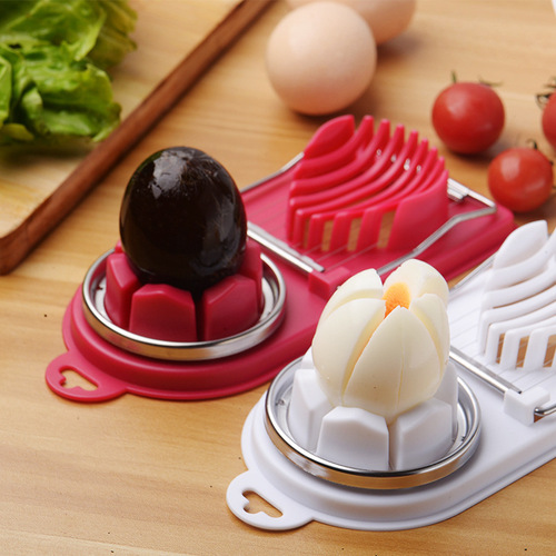 Cross-border multifunctional egg cutter fancy split stainless steel slicer double head two-in-one egg splitter