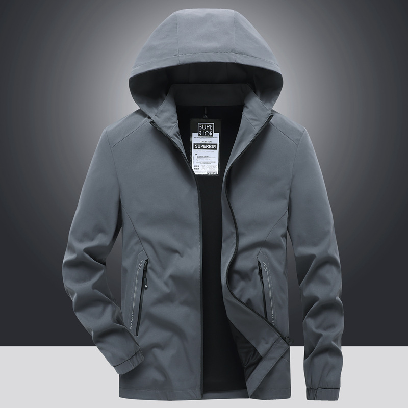 Imágenes de varios grupos de otoño casuales chaqueta con capuz para hombres deportes sueltos hombres de mediana edad guapo en ropa