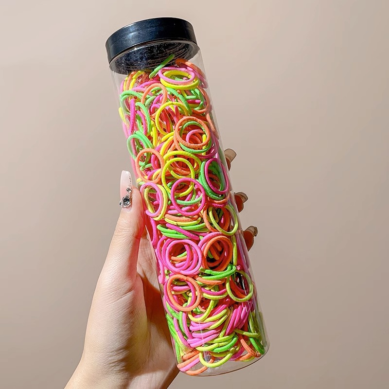 Otoño e invierno, lazo redondo para el cabello enlatado, funda de cuero para el cabello, cuerda para la cabeza, banda elástica circular de alta calidad para mujer, no daña la cuerda para el cabello