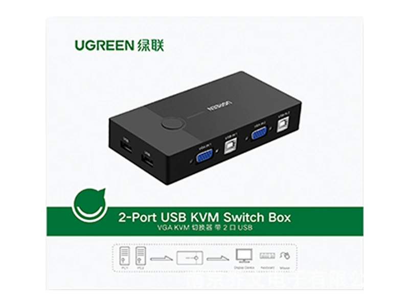 VGA KVM-переключатель 绿联 30357 с 2 портами USB