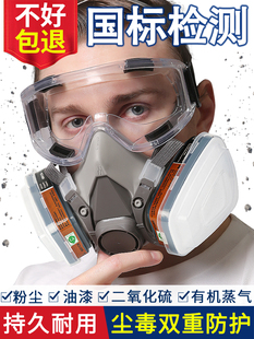 Gas Mask Full Mask Dust Mask Full Face Protective Mask Poisoned Oxygen Pesticide Spray Paint Chemical Gas