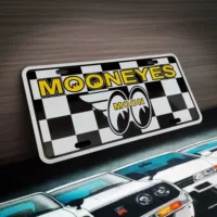 Mooneyes большой глаз ретро мотоцикл JDM номерной знак модифицированный автомобиль и мотоцикл металлический алюминиевый декоративный номерной знак