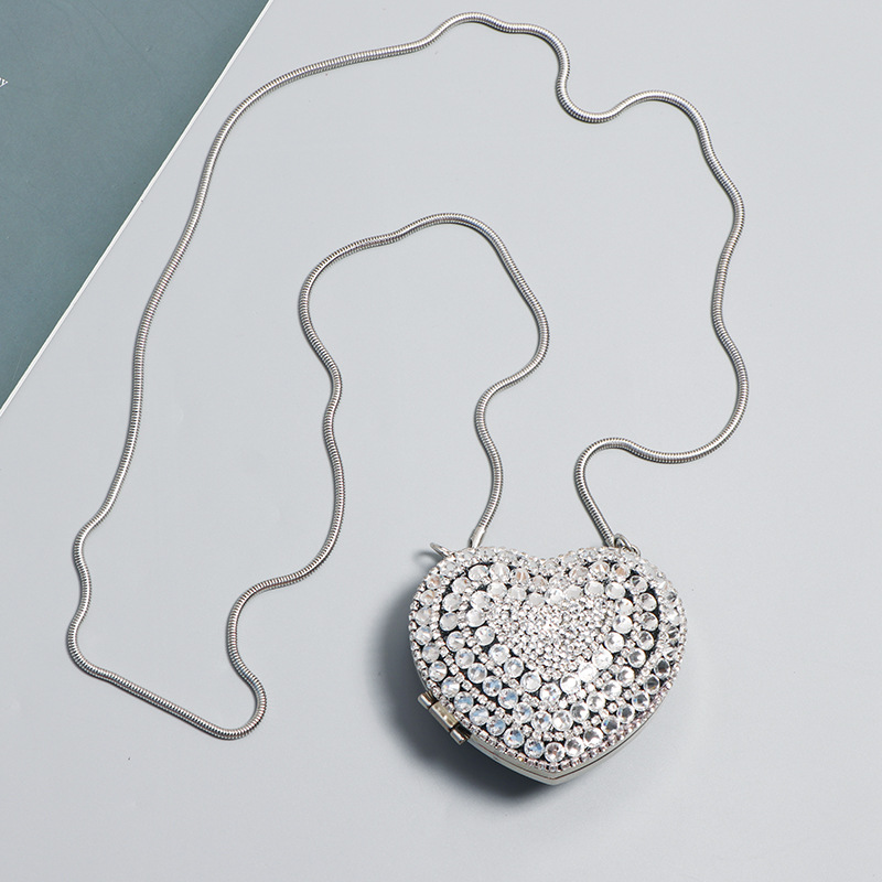 86g Weight Magnetic Buckle Closure Type Chain Strap Type Evening Bag Bags Type Casual, Party Occasion Acrylic Material Solid Color Pattern All Seasons Season Women's Gender Diamond Design Streetwear Style Heart-shaped, Square Shape Acrylic Solid Color Heart-shaped Square Evening Bags 8