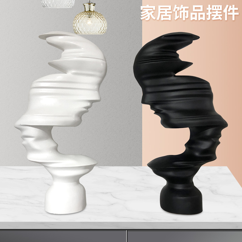 Simple Model Room Crafts Home Accessories Character Ornaments Sculpture Abstract Art Bedroom Living Room TV Cabinet Pendulum