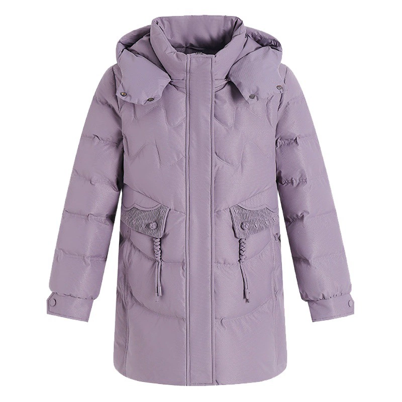 Куртка на утином пуху среднего возраста средней длины 2023, новое зимнее верхнее пальто в западном стиле для женщин среднего и пожилого возраста