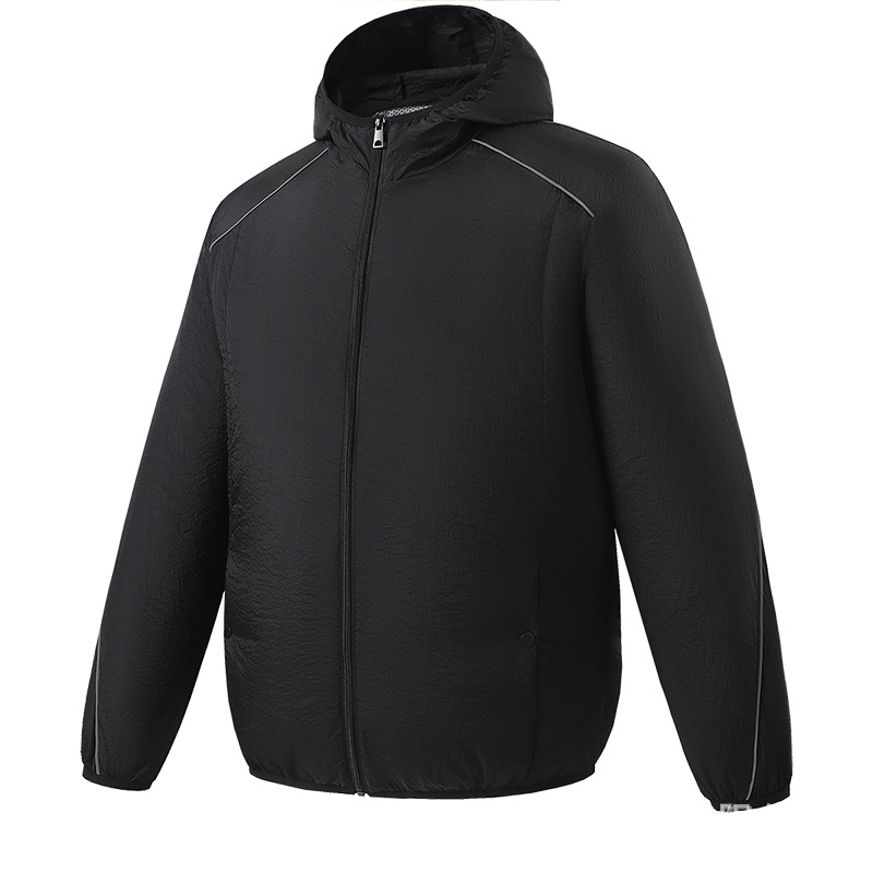 가슴 부분의 형광 스트립 디자인 - 검정색