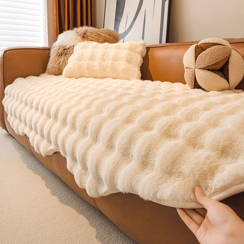 Francia de forma especial engrosada tela de seda de peluche 2024 nuevo otoño invierno de alta calidad sensación fija cojín antideslizante
