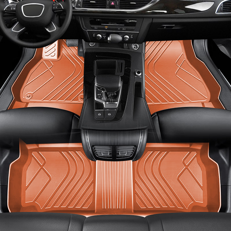 Car Floor — Magotan Universal Foot Pad - basic-single-layer-5-seats-coffee