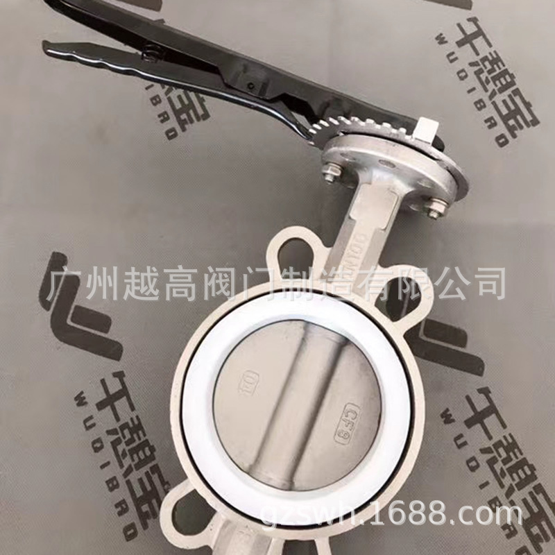 专业批发手动蝶阀/对夹式蝶阀/304不锈钢板蝶阀