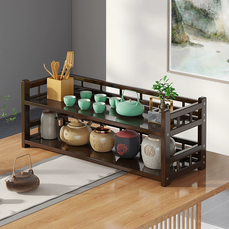 Настольная многоярусная подставка для чайных чашек и сервизов, новая подставка в китайском антикварном стиле, держатель для чайных чашек, органайзер для хранения.