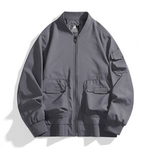 工装夹克男士秋冬休闲飞行服外套 跨境开衫衣服日系外套