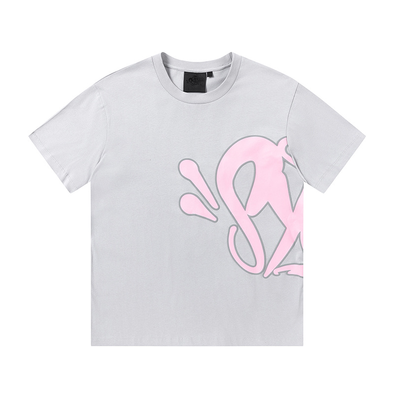 高品質SYnaWorldヒップホップフォームプリント半袖カジュアルルーズTシャツハイストリートショーツSyna Word