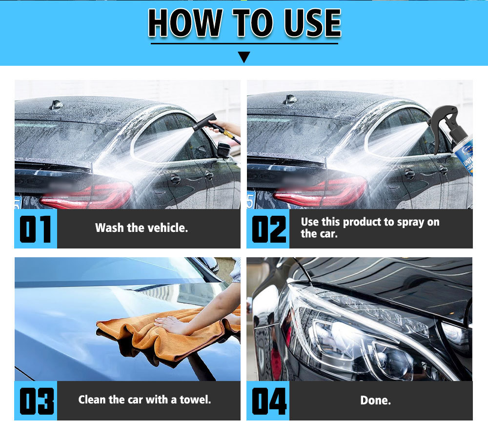 Ryekew Car Coating Agent Car Paint Maintenance Nano Coating Polish Maintenance Liquid Universal Car Coating Spray