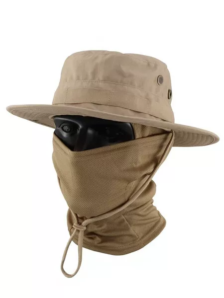 Outdoor Sun Protection Fisherman's Hat for Men, Summer Sun Hat with Large Brim, Uv Protection Mask, Neck Protection Set, Cycling and Mountaineering Hat